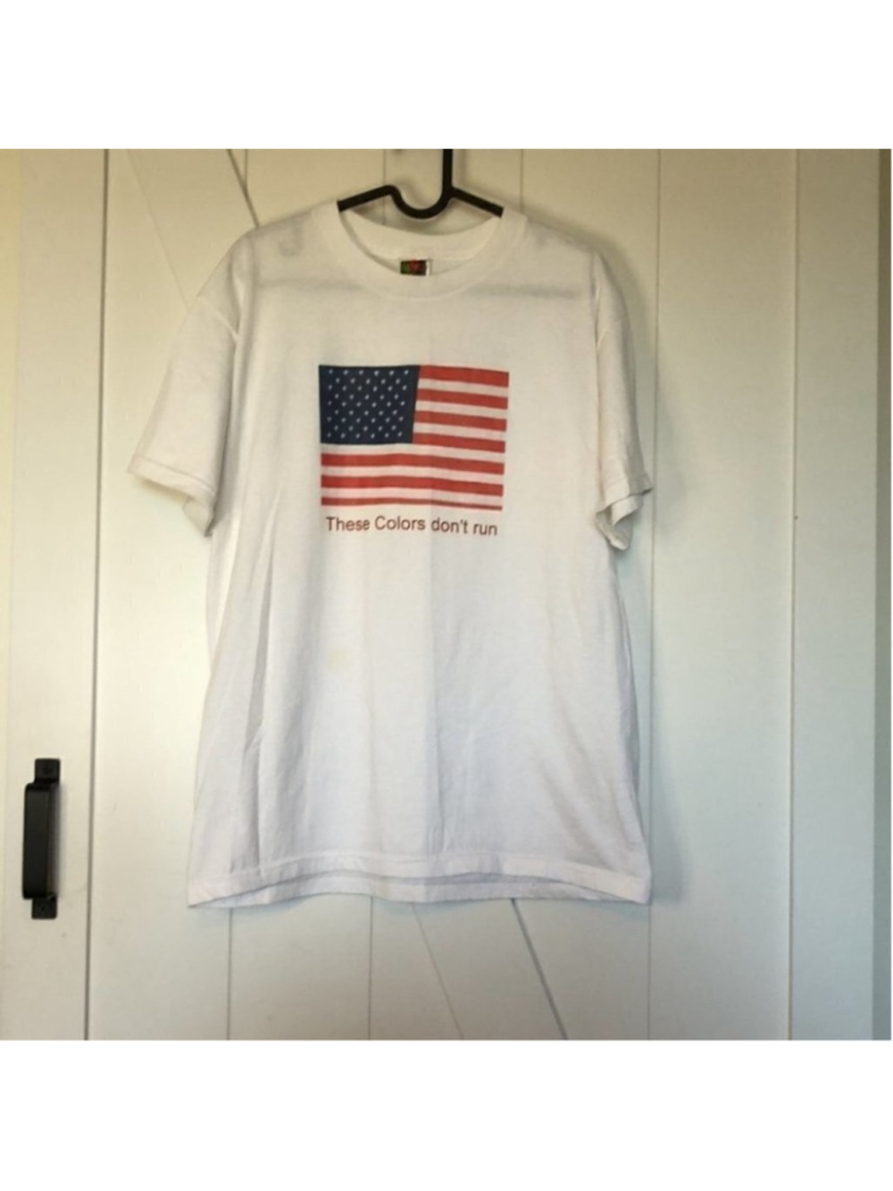 fruit of the loom usa patriotic graphic t shirt sz lg